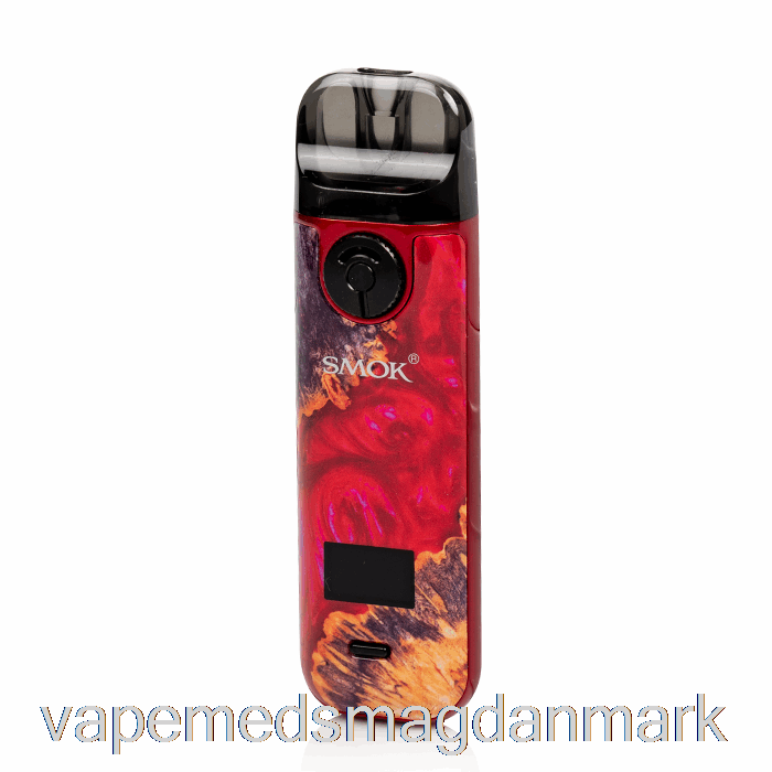 Engangs Vape Danmark Smok Novo 4 25w Pod Kit Rød Stabiliserende Træ
